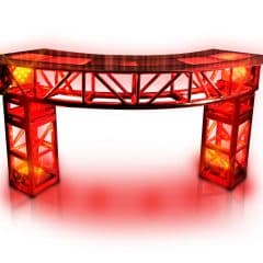 led curved truss bar red