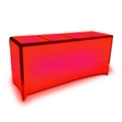 red led bar table
