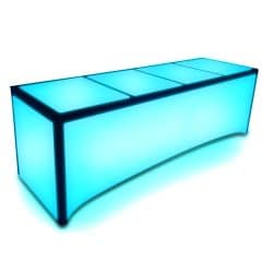blue led table