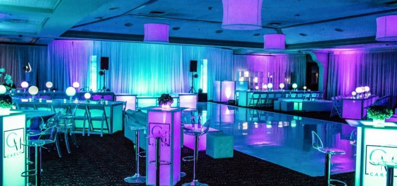 LED furniture at special event