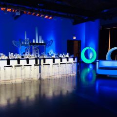 led furniture set up for mitzvah