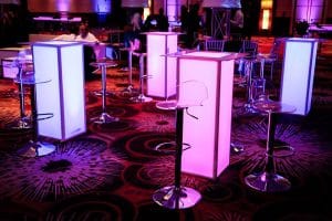 LED Light up tables and bar stools image for Best Chicago Event Rentals