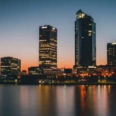 image of milwaukee at night for milwaukee event furniture rental option blog