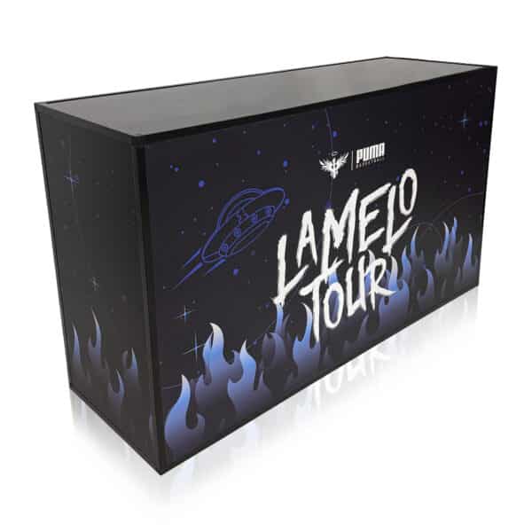 6ft Black Acrylic Bar 4 6ft black acrylic bar with branding 1