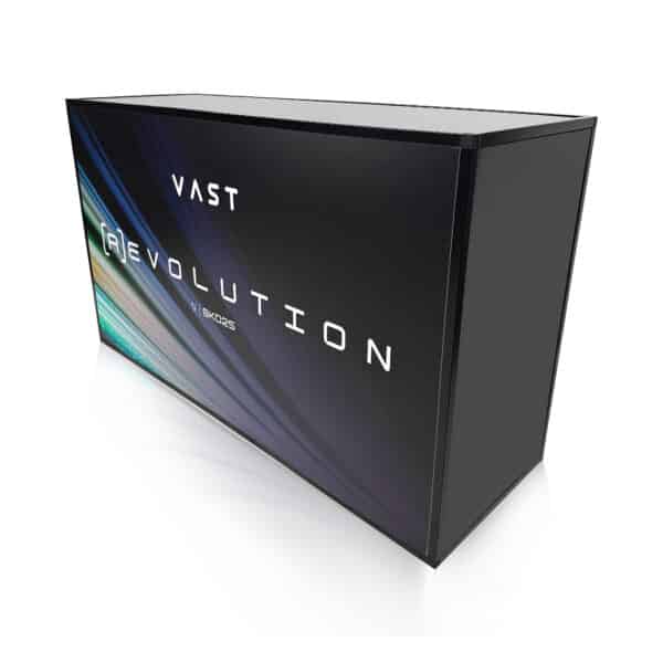 6ft Black Acrylic Bar 3 BLACK ACRYLIC BAR WITH BRANDING 1