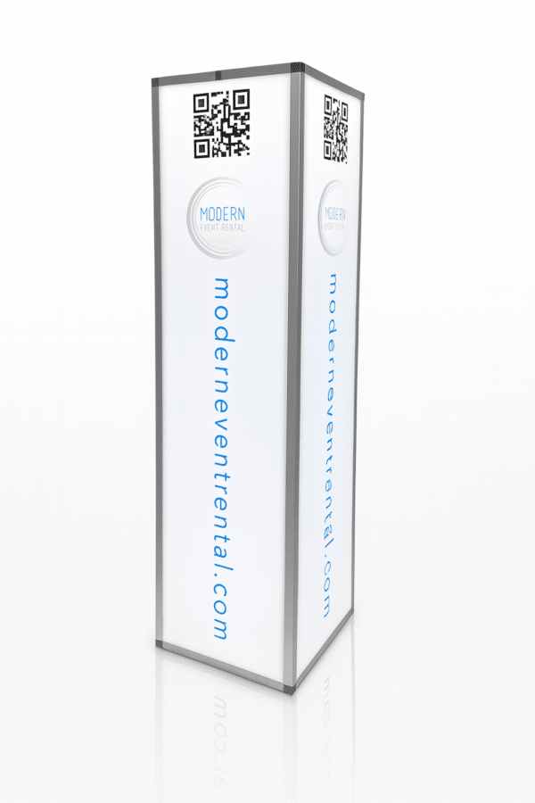 8ft LED Acrylic Pillar 2 LED PILLAR WITH BRANDING