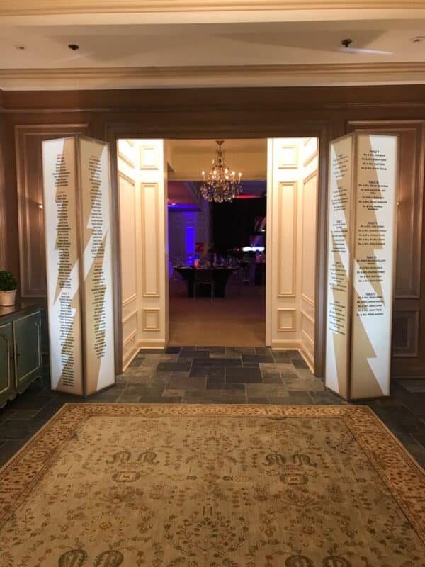 8ft LED Acrylic Pillar 3 LED PILLAR WITH BRANDING EVENT IMAGE
