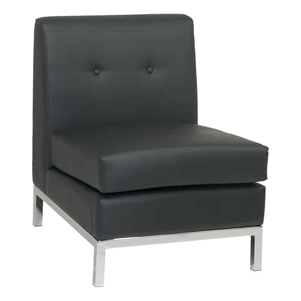 MADISON BLACK ARMLESS CHAIR1