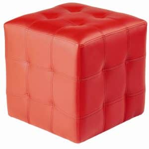 MODERN RED BOX OTTOMAN
