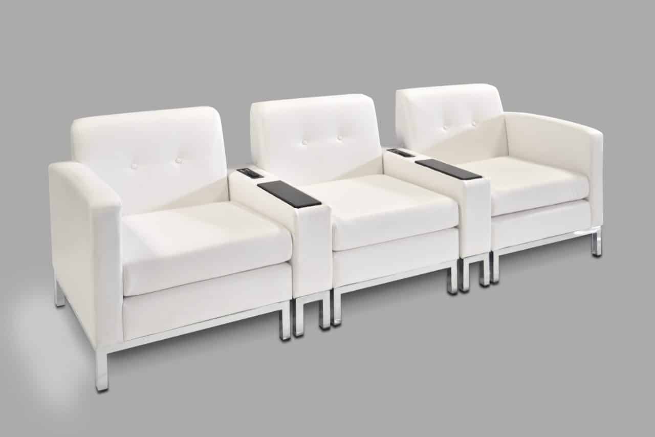 MADISON POWER UP WHITE MODULAR SOFA Modern Event Rental