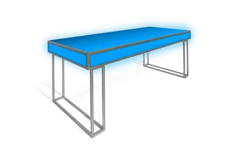 Modern Illuminated LED Communal Table 96 W x 3 D x 42 H 2 scaled 1