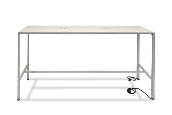 SPARK POWERED COMMUNAL BAR TABLE 6 W X 26 D X 42 H 2 CHARGING PORTS W 2 AC AND 2 USB PORTS scaled 1