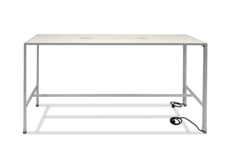 SPARK POWERED COMMUNAL BAR TABLE 6 W X 26 D X 42 H 2 CHARGING PORTS W 2 AC AND 2 USB PORTS scaled 1jpg