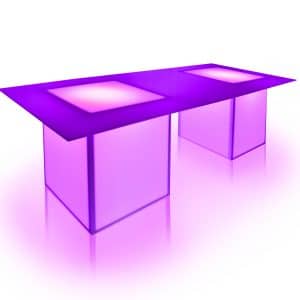 White Acrylic LED Table
