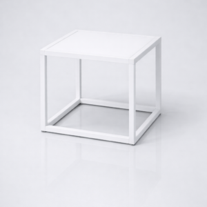 White club end table rental