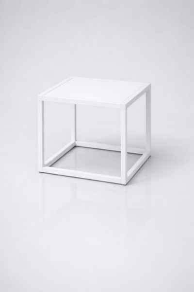 White club end table rental