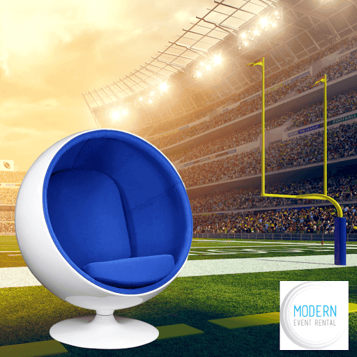 Choosing A Local Kansas City Event Rental Company for Sporting Events. Event furniture rentals on a football field.