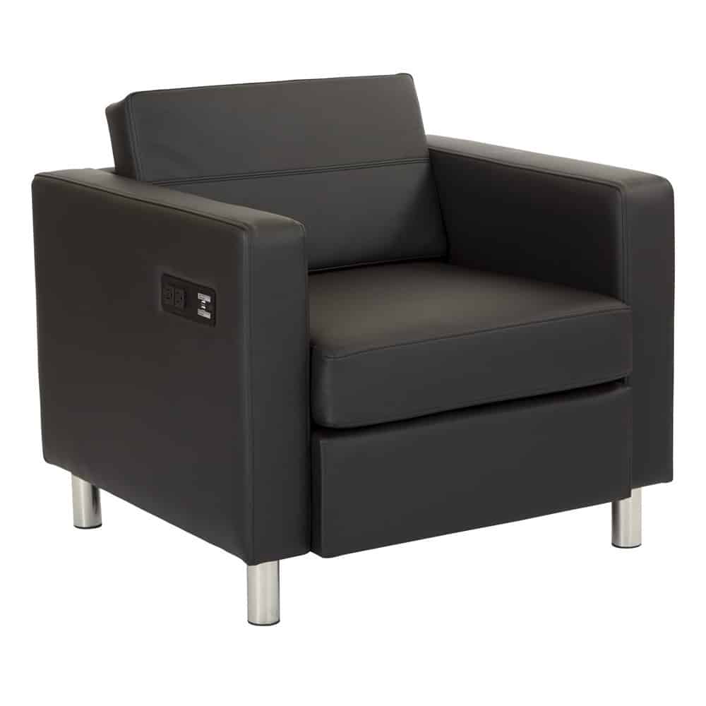 charging furniture rental-SPARK CHARGING BLACK CHAIR W x D x H