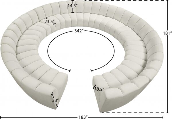 LIMITLESS CREAM PIECE MEASUREMENTS