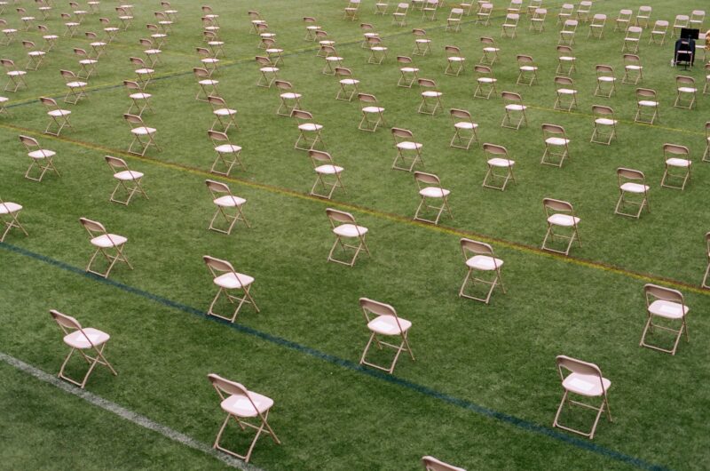 chairs on a field