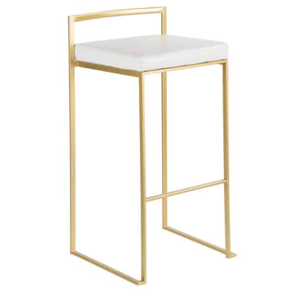 ashton bar stool gold white