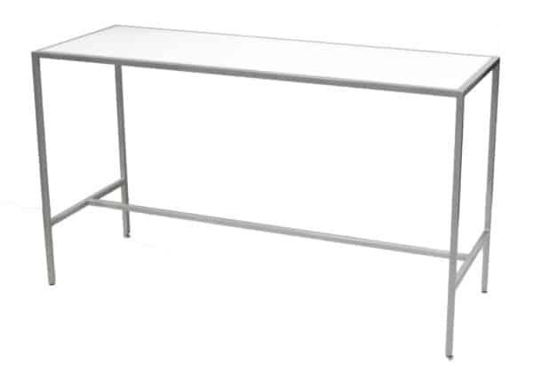 BALI SILVER DINING TABLE WITH WHITE TOP