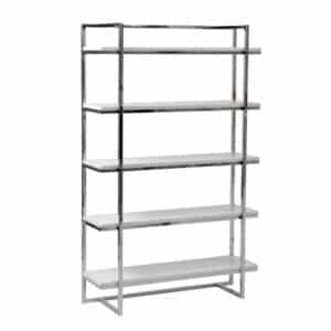 CHROME SHELF WITH WHITE