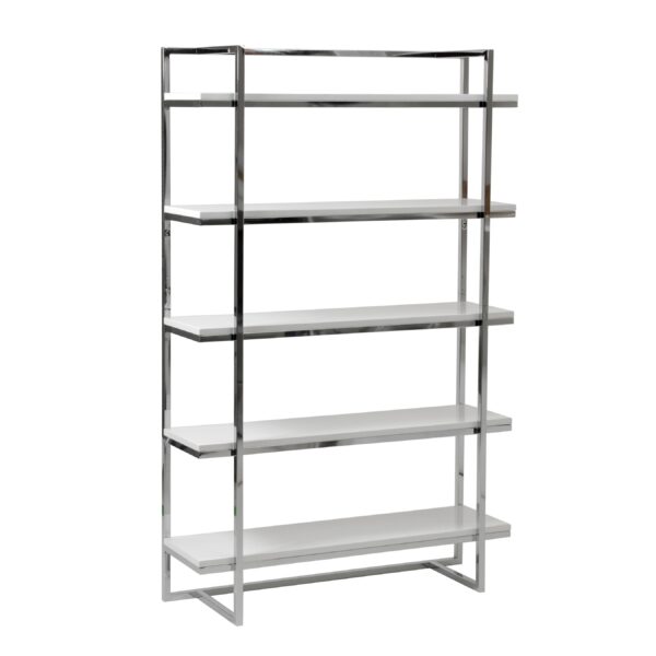 CHROME SHELF WITH WHITE