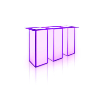 Illiuminated LED pedestal table- Modern Event Rental