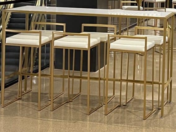 Gold Bar Table for Green Bay Events - Modern Event Rental
