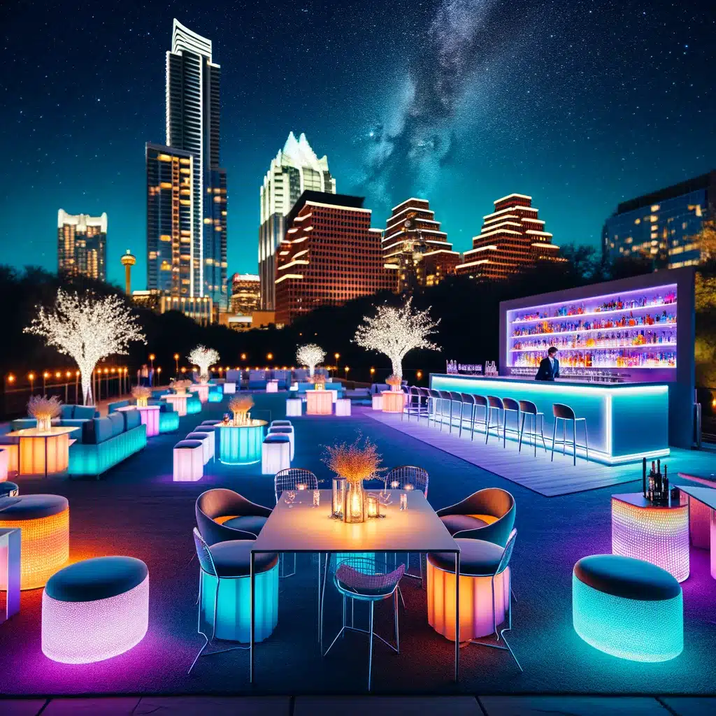 Austin Event furniture rental -Illuminated rendering