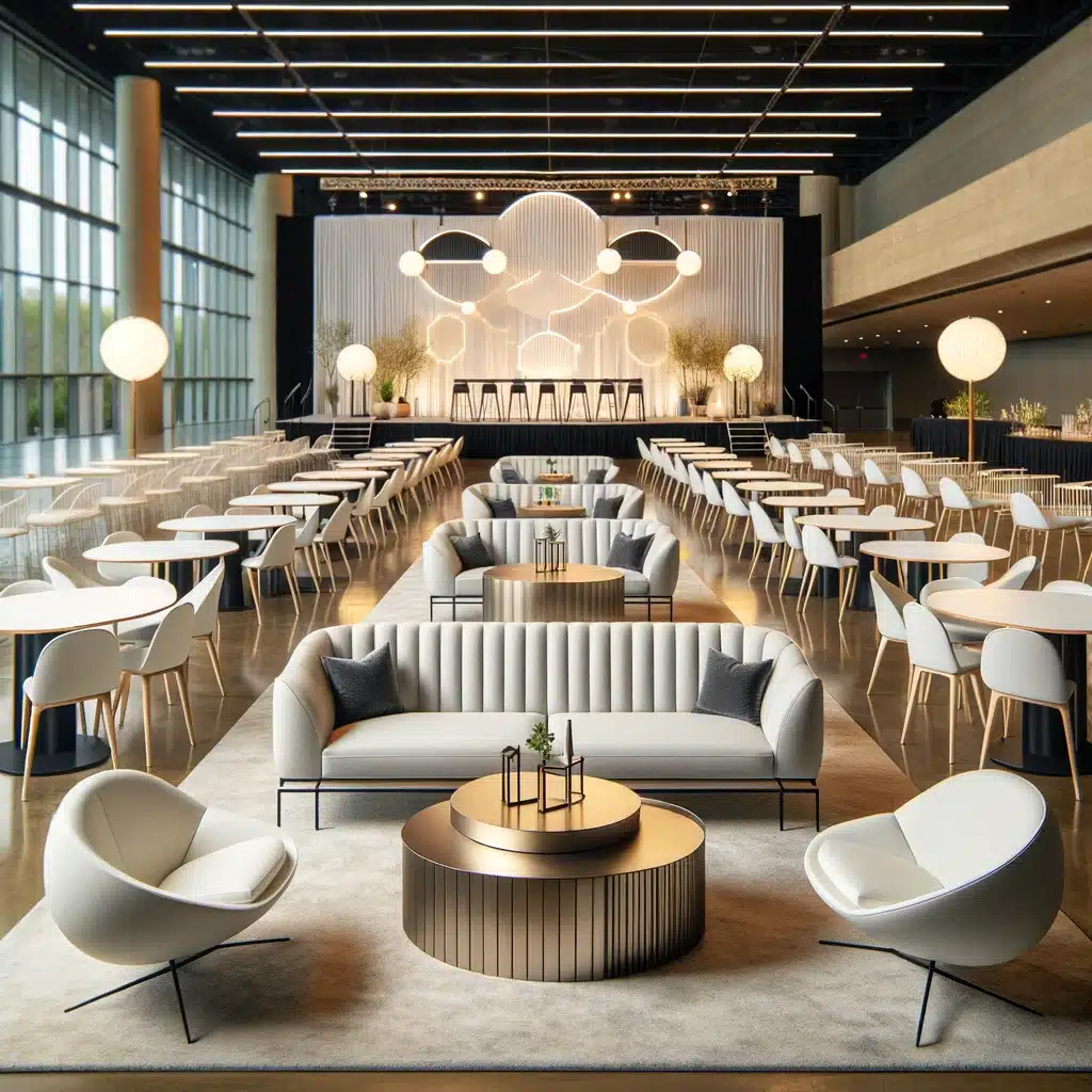 Austin event furniture rental - corporate rendering