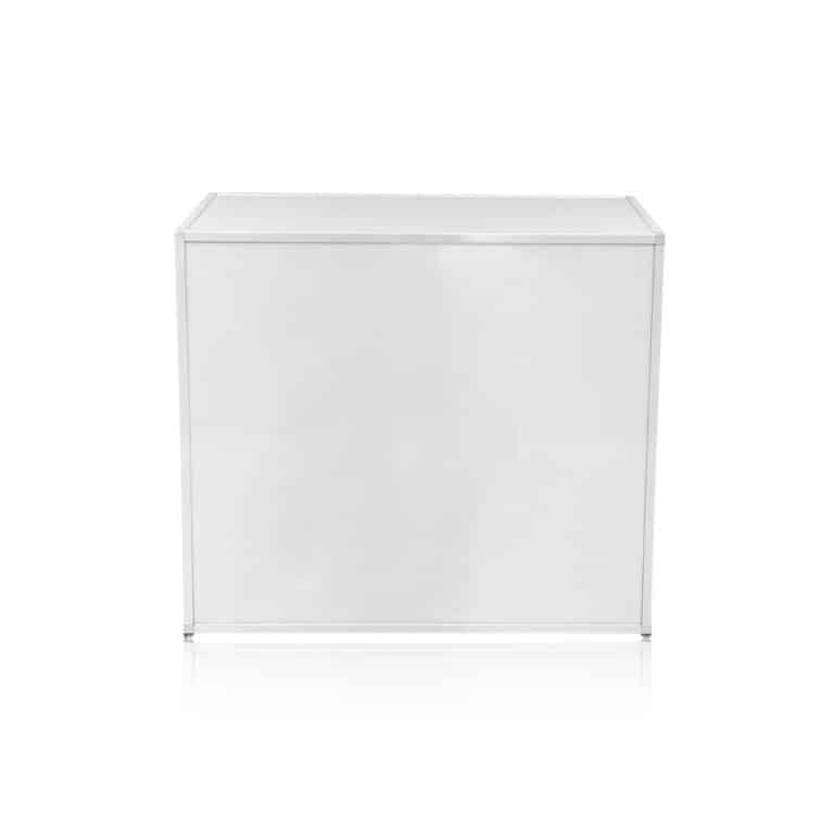 4 ft Blanc Registration Counter | Modern Event Rental