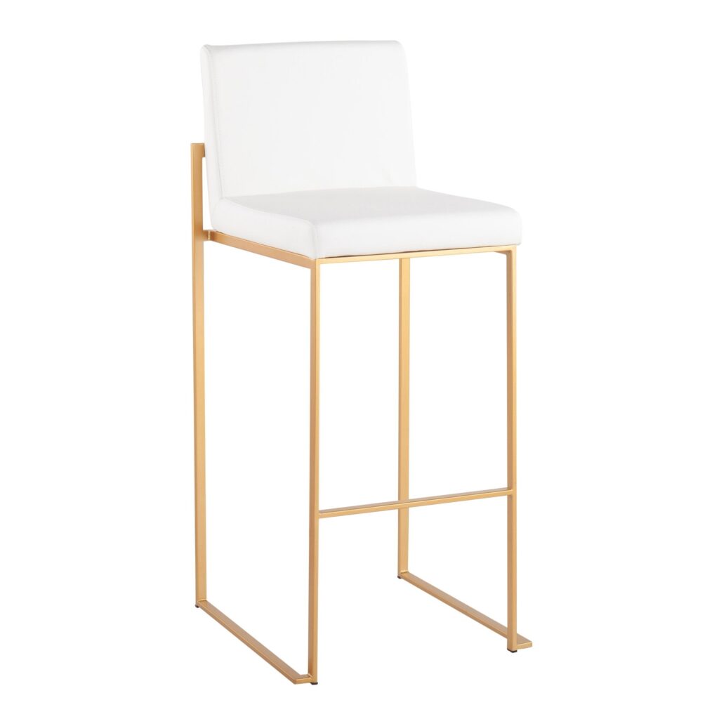 Payton Gold White Bar Stool Rental – Luxury Event Seating