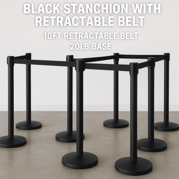Event Rental Stanchions with Retractable Belts