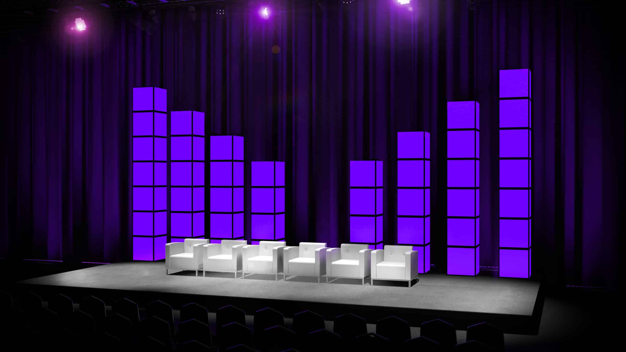 chicago corporate stage scenic set