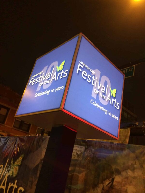 4ft LED Cube 6 led cube with graphics for events