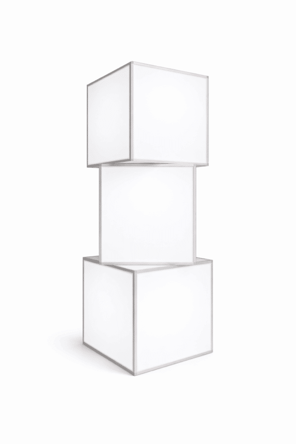 3FT ILLUMINATED ACRYLIC CUBE 5 LED CUBES STACKED 3