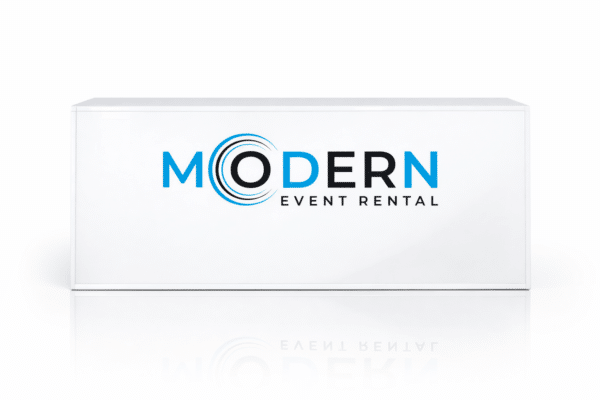 blanc registration counter rental chicago with branding