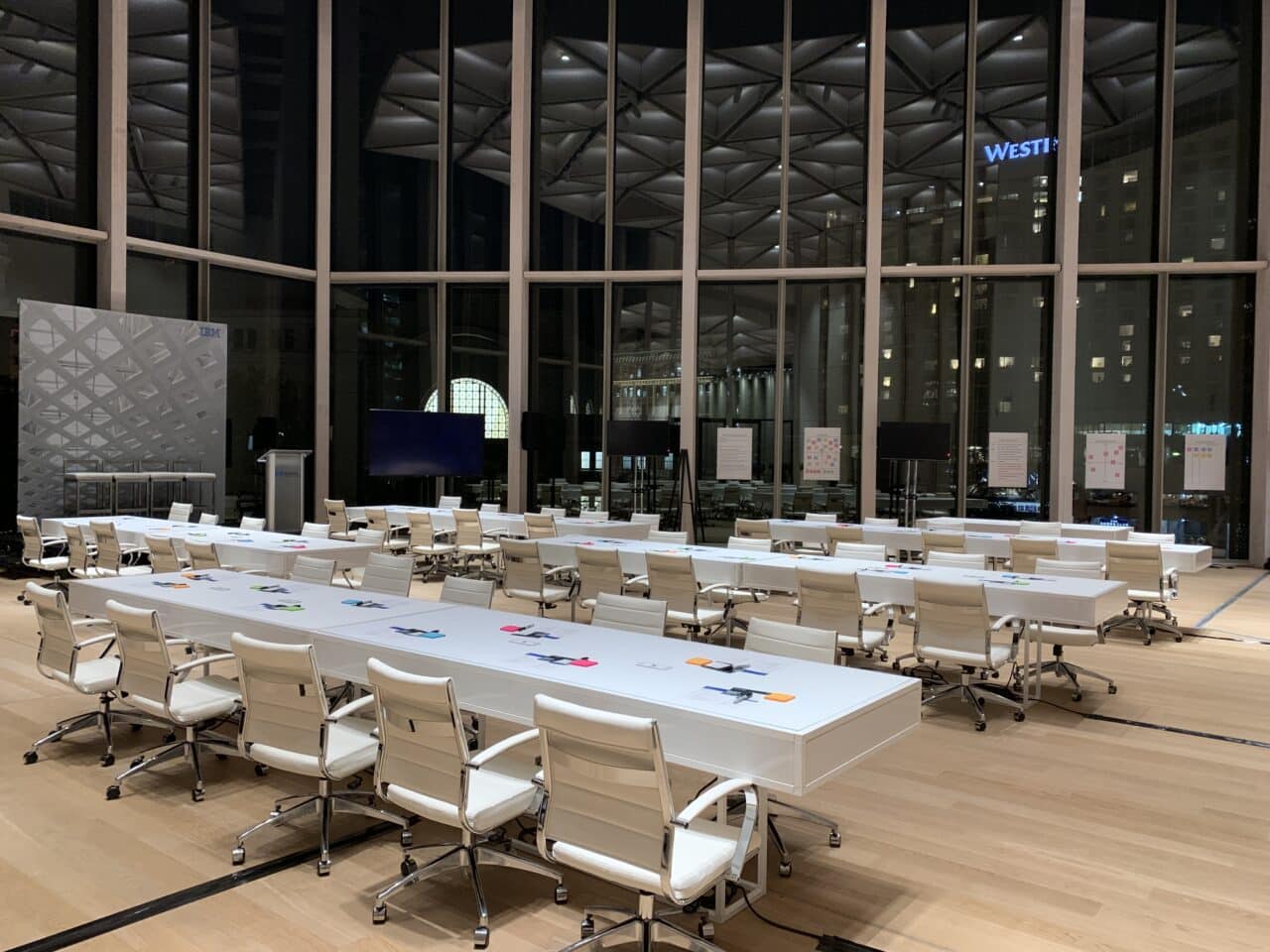 corporate event setup Chicago furniture rental layout