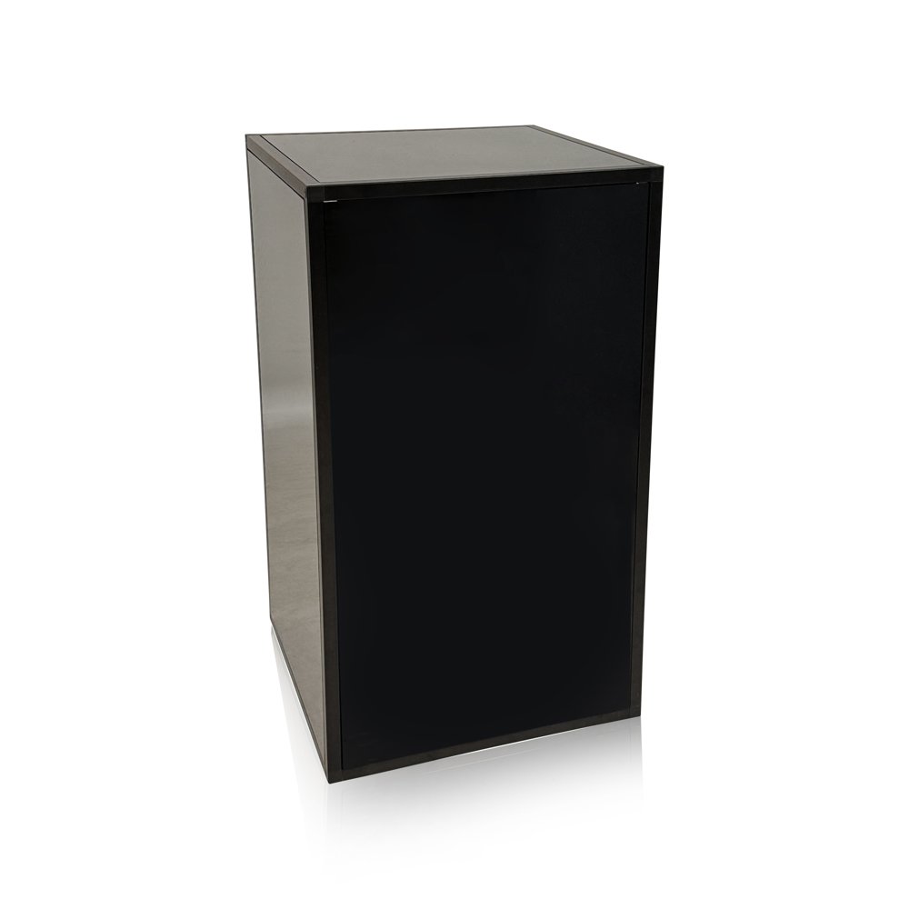 Black Acrylic Corner Bar 2 Black Acrylic Corner Bar for event rental