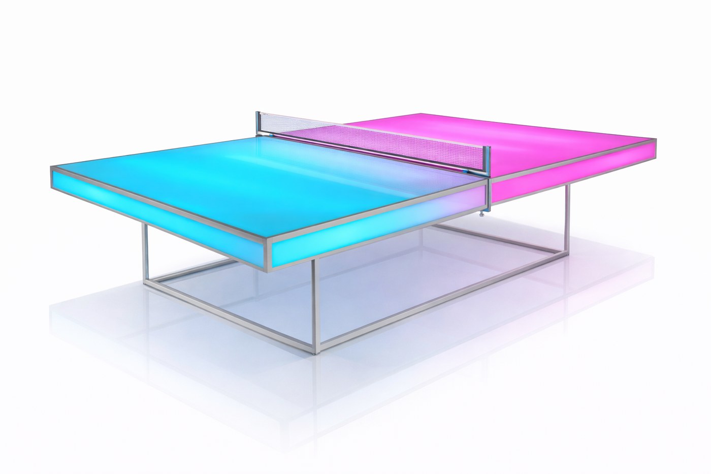 LED Ping Pong Table 1 LED light-up ping pong table rental for events, color-changing table tennis